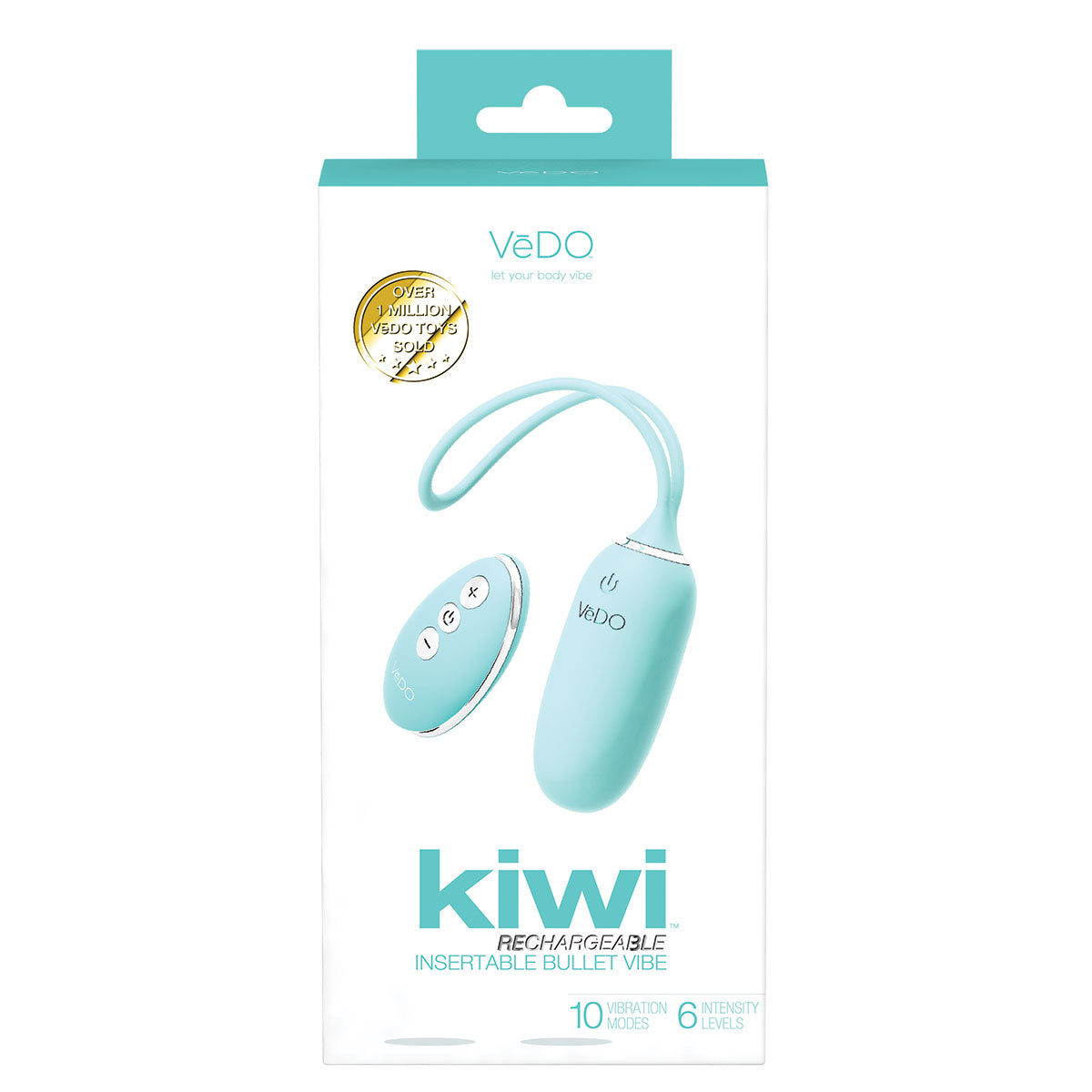 Vedo Kiwi Rechargeable Insertable Tease Me Turquise Bullet - Zateo Joy