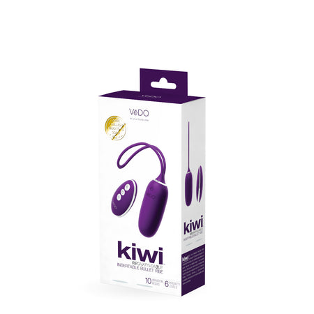 Vedo Kiwi Rechargeable Insertable Bullet Deep Purple - Zateo Joy