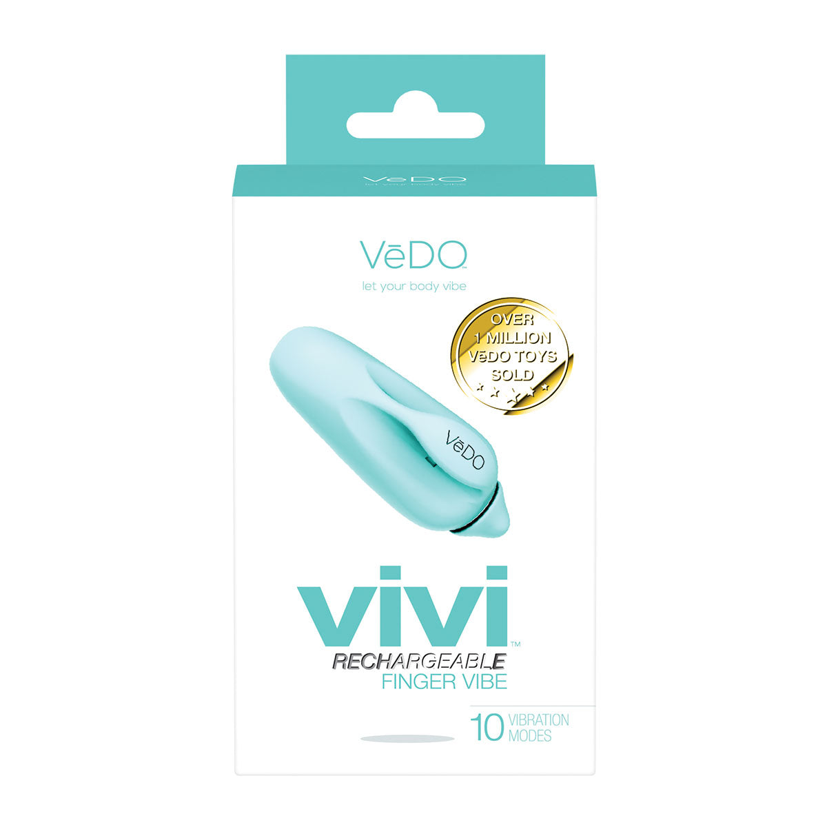 Vedo Vivi Rechargeable Finger Vibe Tease Me Turquoise - Zateo Joy