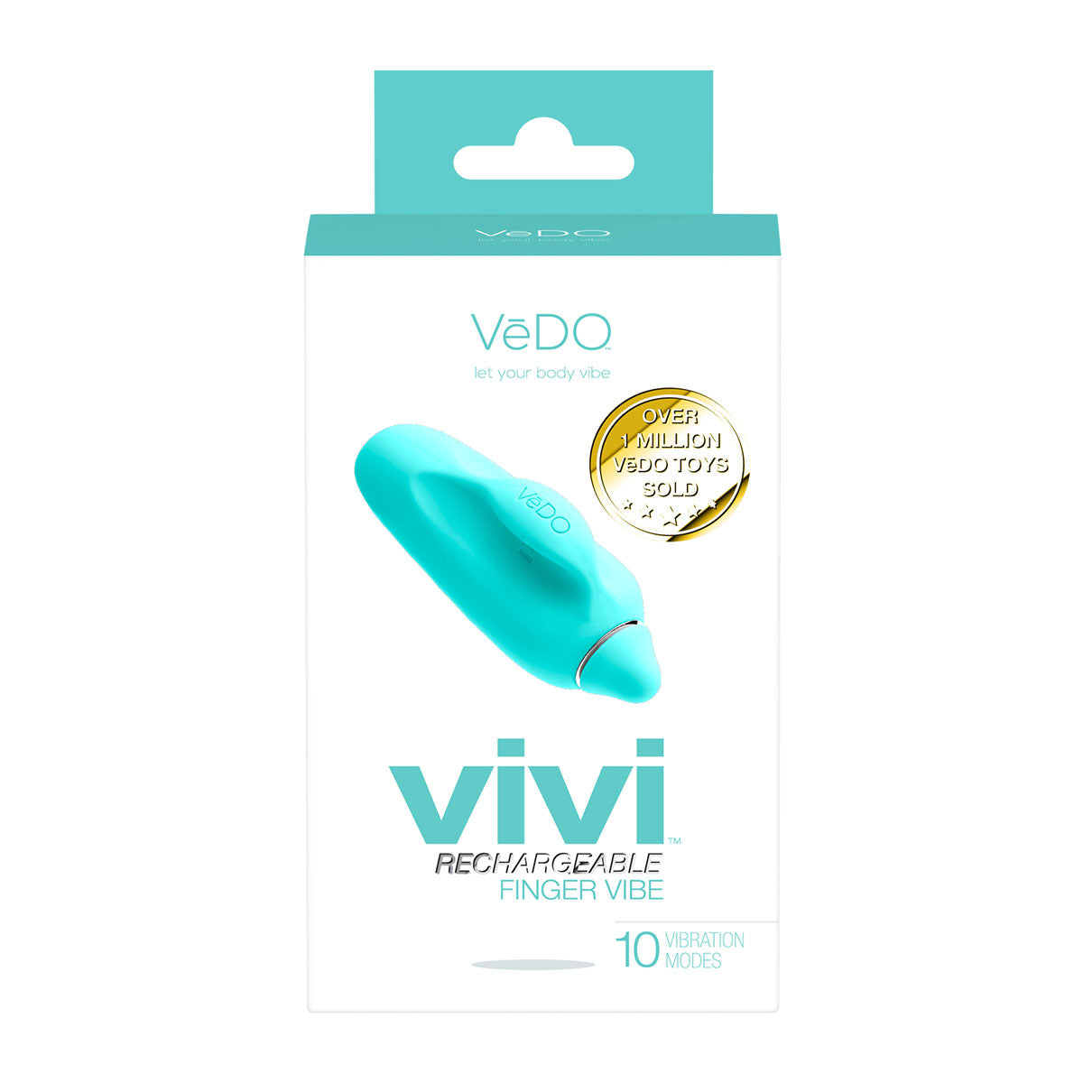 Vedo Vivi Rechargeable Finger Vibe Tease Me Turquoise - Zateo Joy