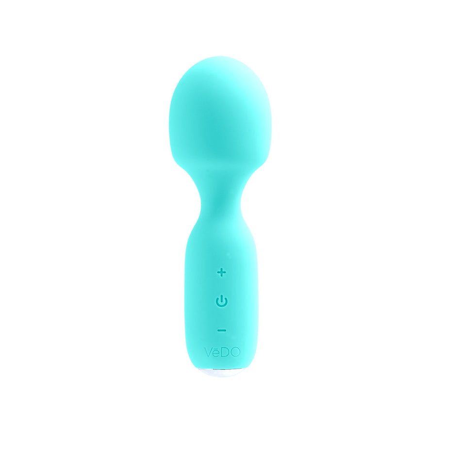 Vedo Wini Rechargeable Mini Wand Tease Me Turquoise - Zateo Joy