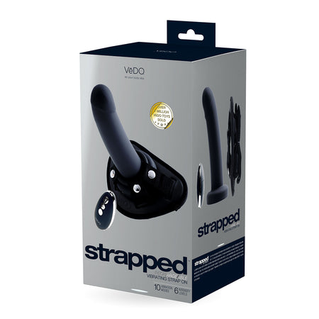 Vedo Strapped Rechargeable Strap-On Just Black - Zateo Joy