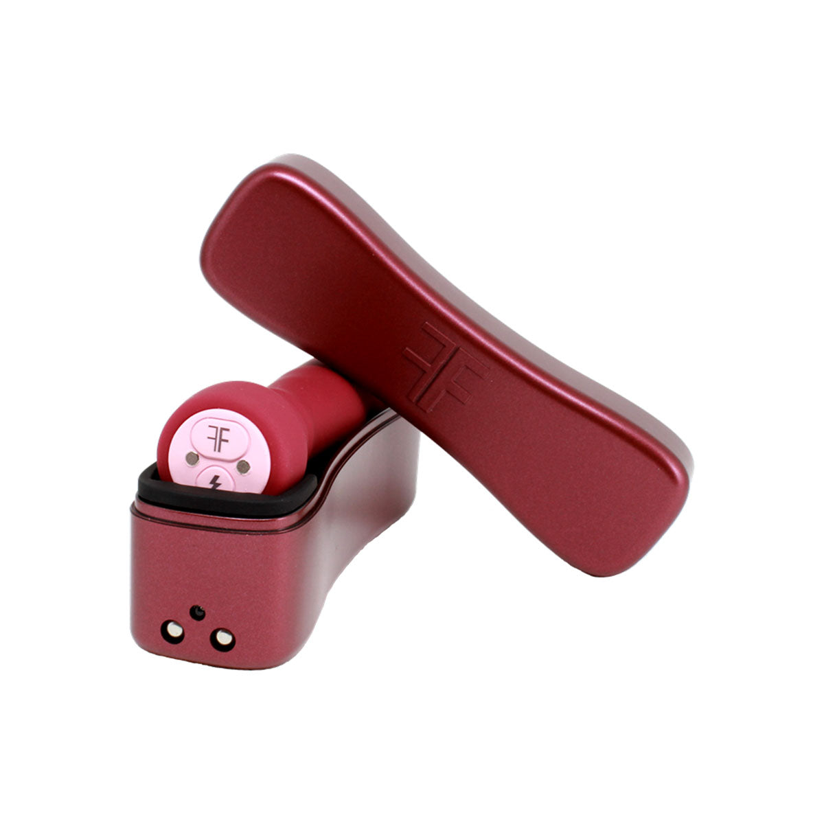 FemmeFunn Booster Bullet Massager Rechargeable Silicone Vibrator Maroon - Zateo Joy