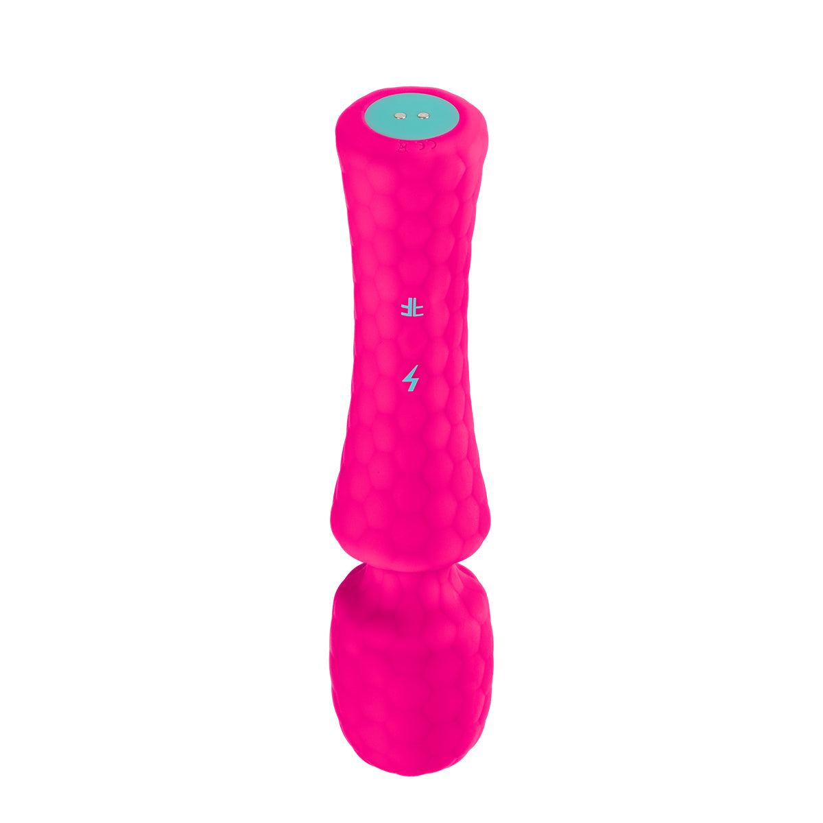 FemmeFunn Ultra Wand Rechargeable Flexible Textured Silicone Vibrator Pink - Zateo Joy