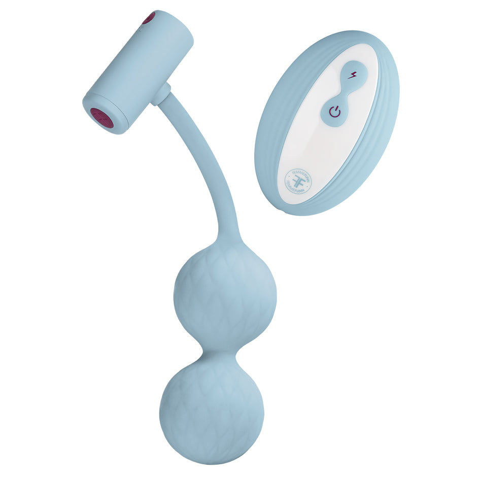 FemmeFunn Momenta Rechargeable Remote-Controlled Silicone Kegel Balls Light Blue - Zateo Joy