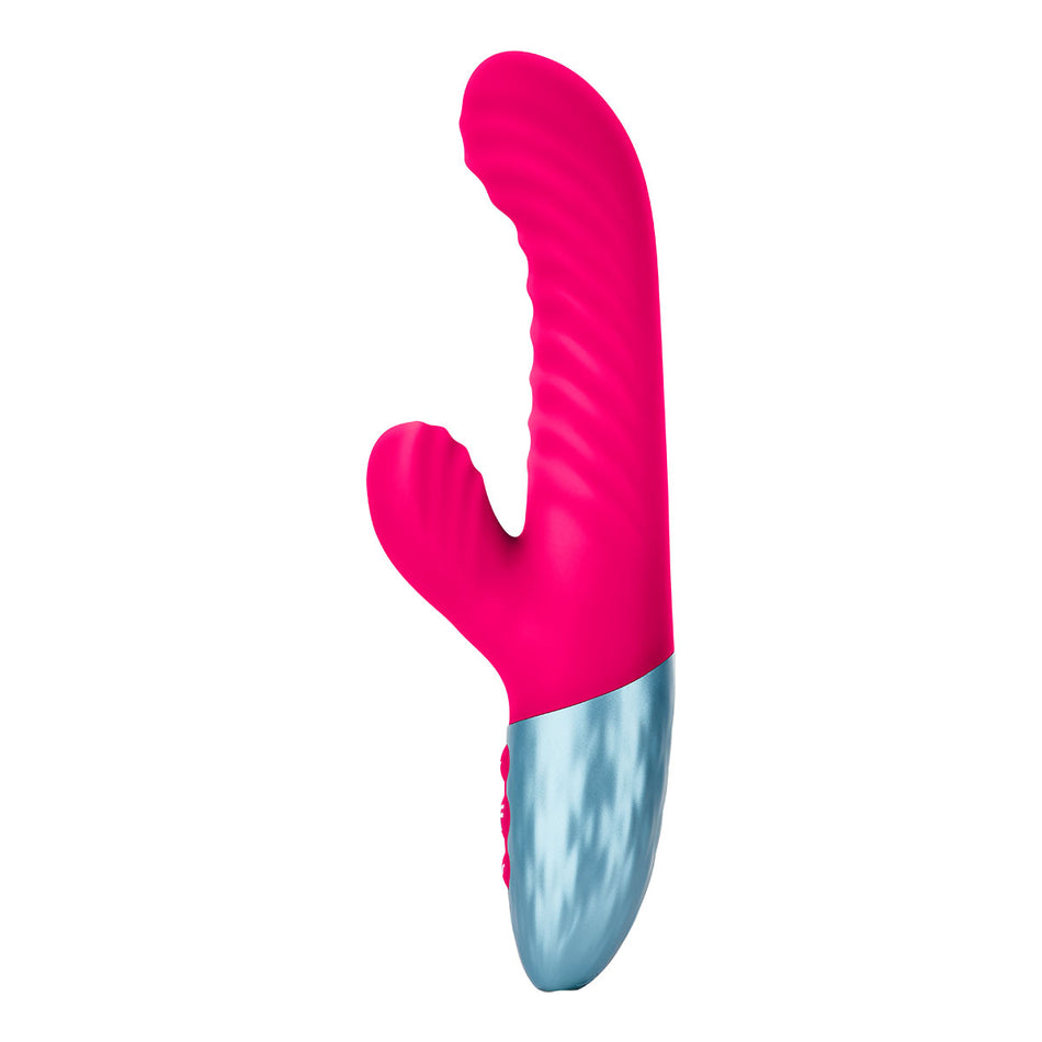 FemmeFunn Delola Rechargeable Silicone Dual Stimulation G-Spot Vibrator Pink - Zateo Joy