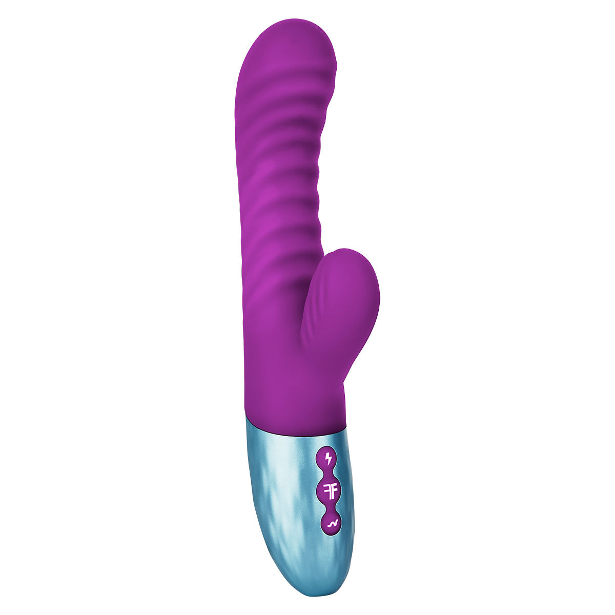 FemmeFunn Delola Rechargeable Silicone Dual Stimulation G-Spot Vibrator Purple - Zateo Joy