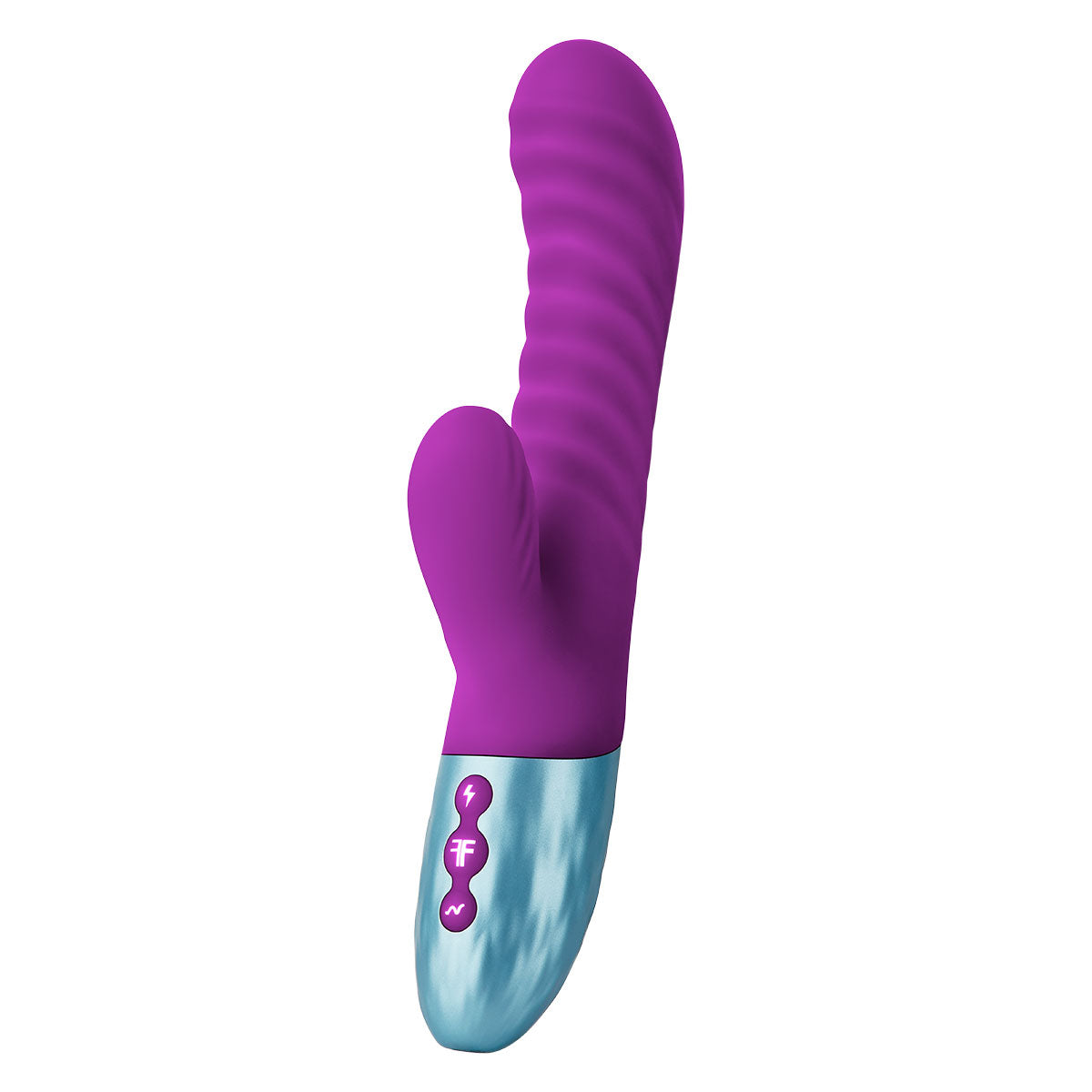 FemmeFunn Delola Rechargeable Silicone Dual Stimulation G-Spot Vibrator Purple - Zateo Joy