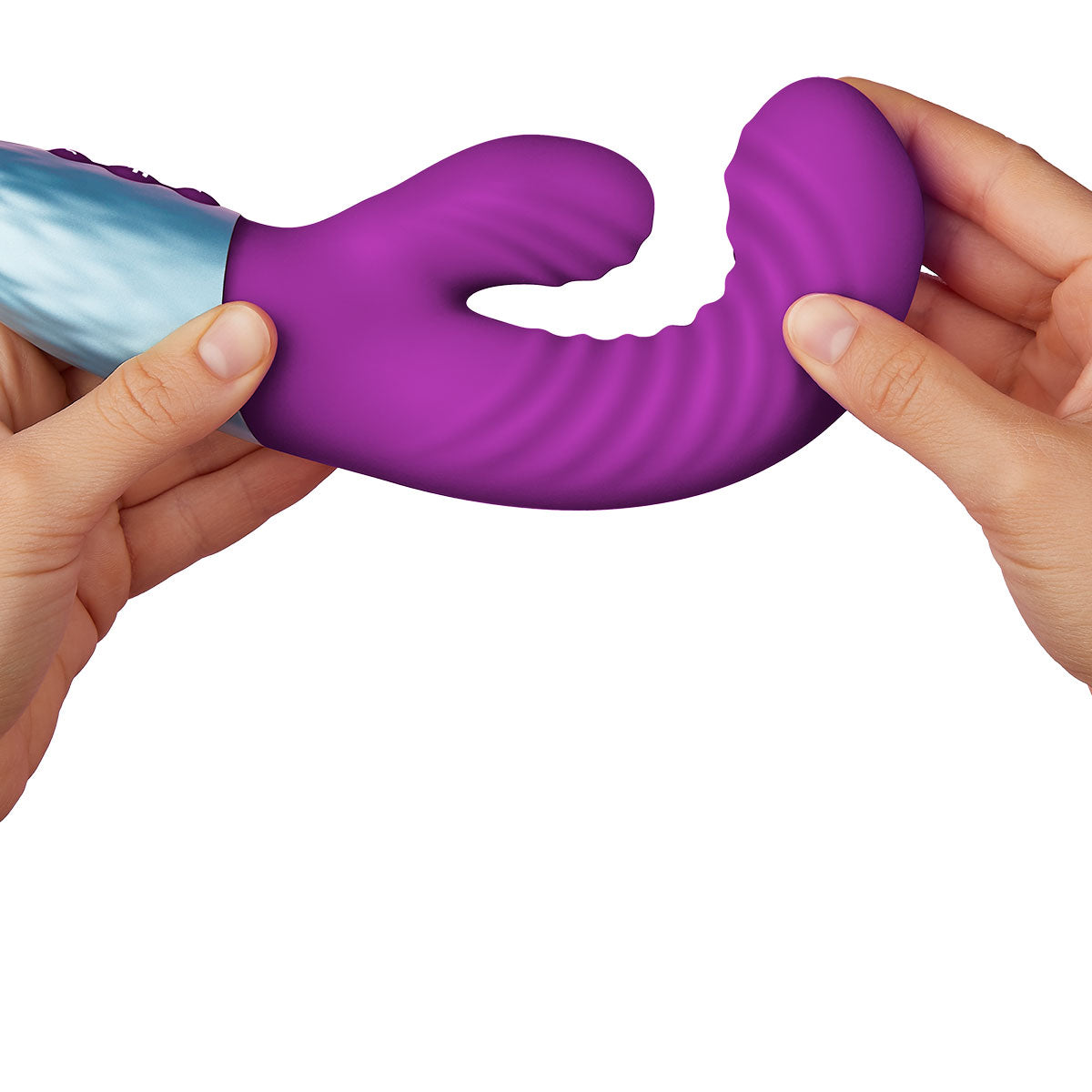 FemmeFunn Delola Rechargeable Silicone Dual Stimulation G-Spot Vibrator Purple - Zateo Joy