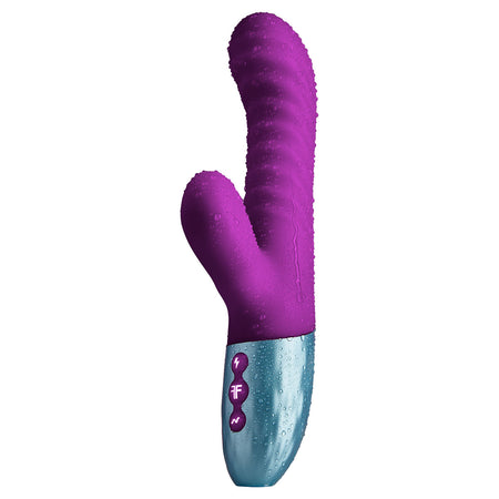 FemmeFunn Delola Rechargeable Silicone Dual Stimulation G-Spot Vibrator Purple - Zateo Joy