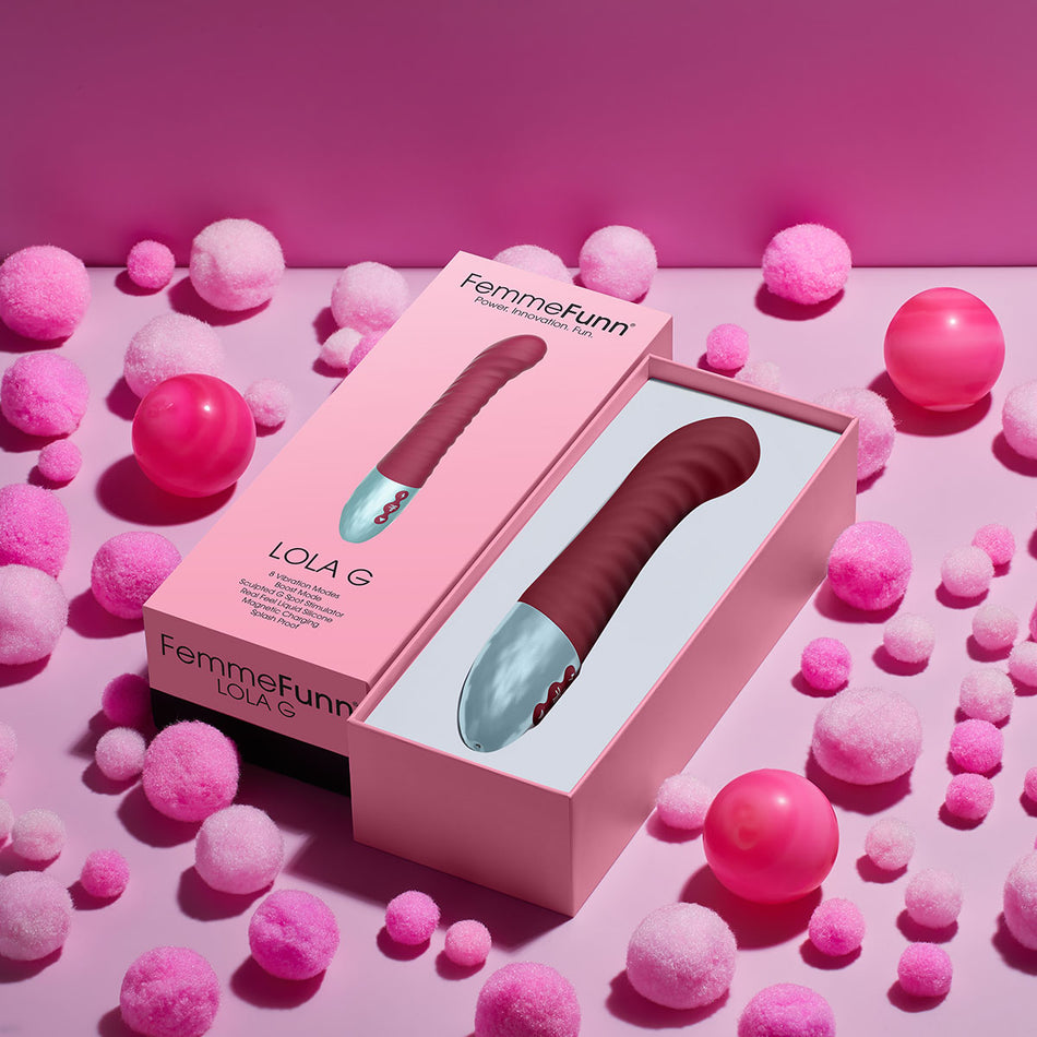 FemmeFunn Lola G Rechargeable Silicone G-Spot Vibrator Maroon - Zateo Joy