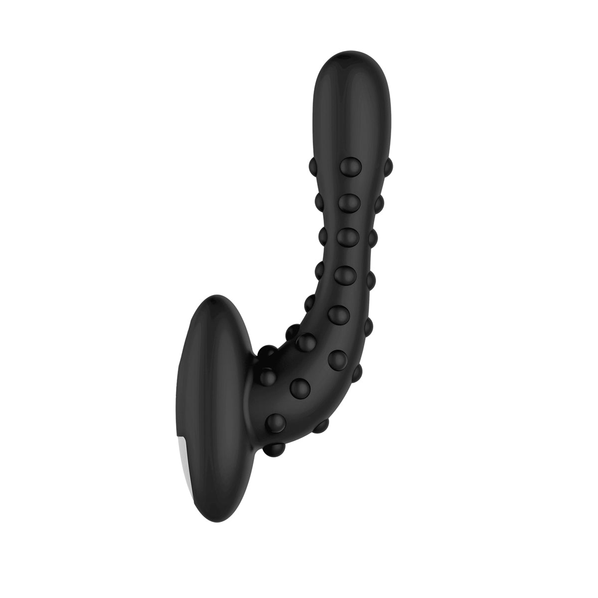 Forto Studded Pro Rechargeable Silicone Vibrating Anal Massager Black - Zateo Joy