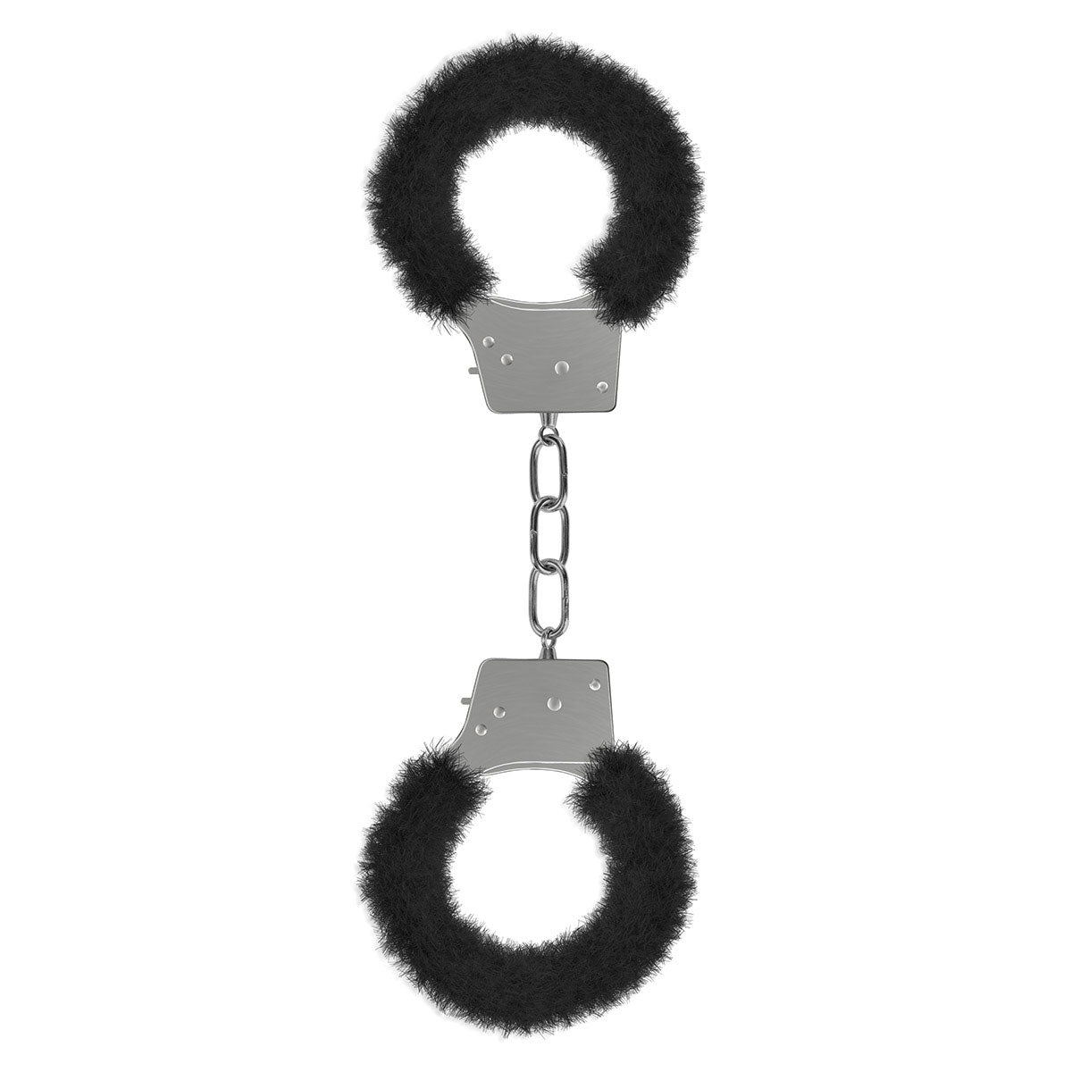 Ouch! Beginner's Furry Handcuffs With Quick-Release Black - Zateo Joy