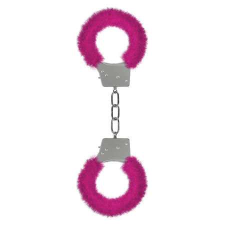 Ouch! Beginner's Furry Handcuffs With Quick-Release Pink - Zateo Joy