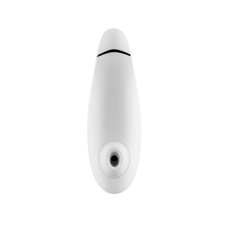 Womanizer Premium Rechargeable Silicone Autopilot Pleasure Air Clitoral Stimulator White/Chrome - Zateo Joy