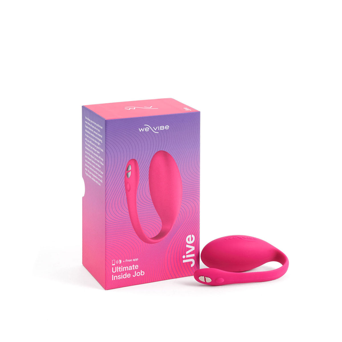 We-Vibe Jive Rechargeable Silicone Wearable Bluetooth Egg Vibrator Electric Pink - Zateo Joy