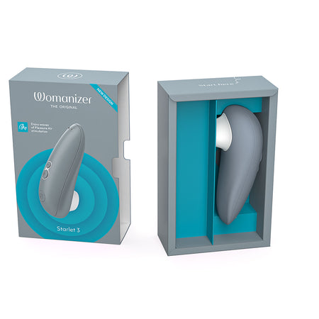 Womanizer Starlet 3 Rechargeable Silicone Compact Pleasure Air Clitoral Stimulator Gray - Zateo Joy