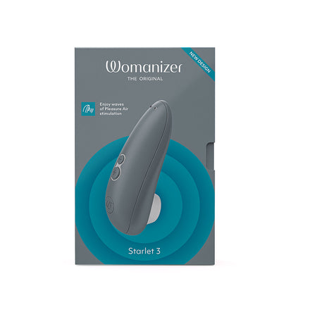Womanizer Starlet 3 Rechargeable Silicone Compact Pleasure Air Clitoral Stimulator Gray - Zateo Joy