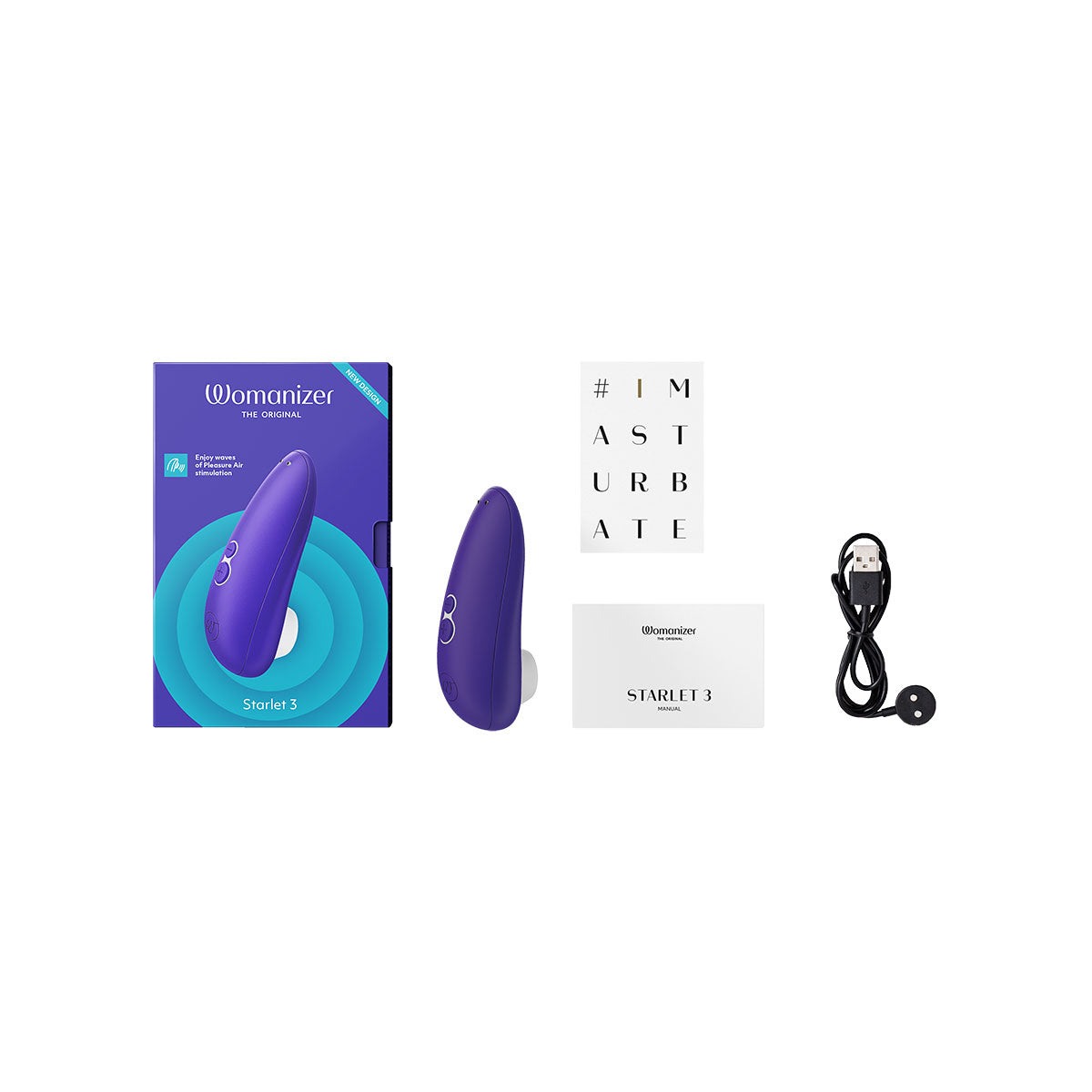 Womanizer Starlet 3 Rechargeable Silicone Compact Pleasure Air Clitoral Stimulator Indigo - Zateo Joy