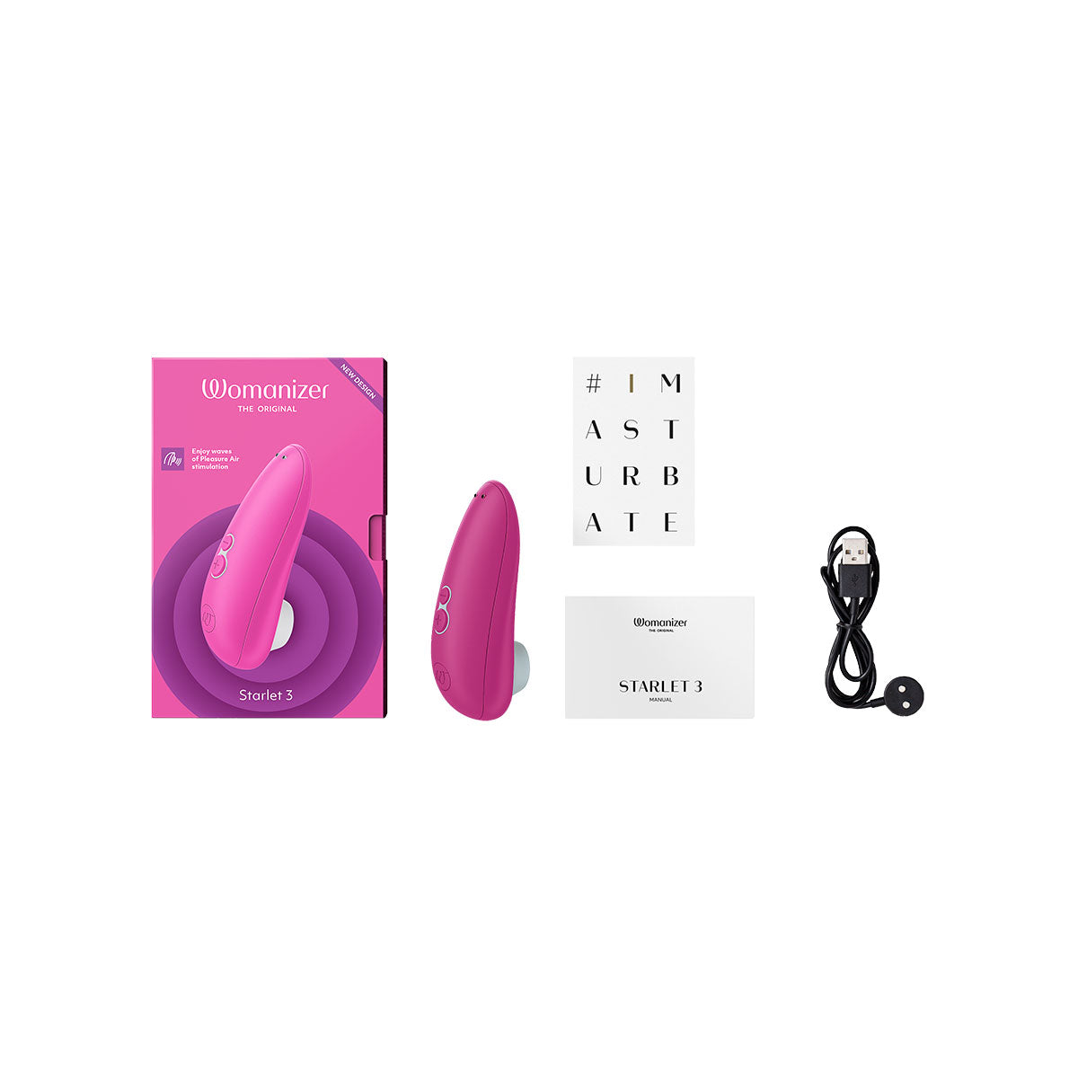Womanizer Starlet 3 Rechargeable Silicone Compact Pleasure Air Clitoral Stimulator Pink - Zateo Joy