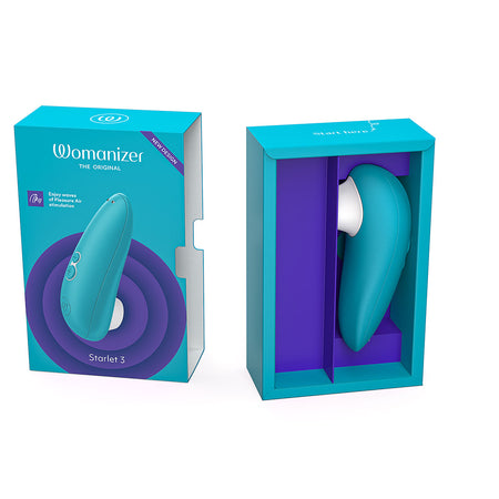 Womanizer Starlet 3 Rechargeable Silicone Compact Pleasure Air Clitoral Stimulator Turquoise - Zateo Joy