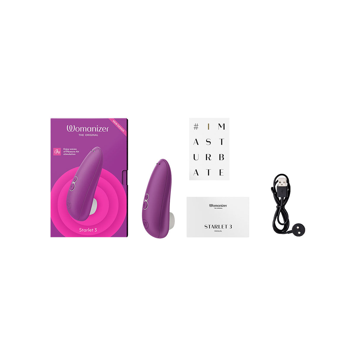 Womanizer Starlet 3 Rechargeable Silicone Compact Pleasure Air Clitoral Stimulator Violet - Zateo Joy