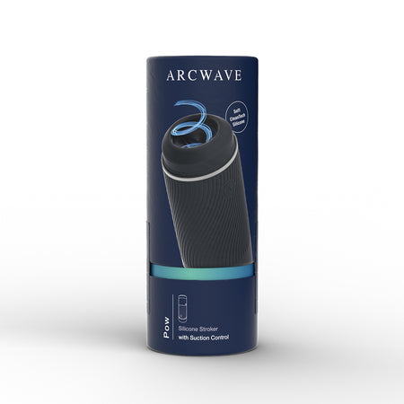 Arcwave Pow Silicone Stroker with Suction Control Black - Zateo Joy