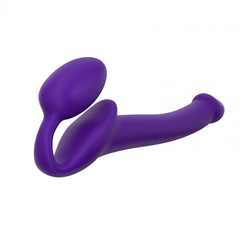 Strap-On-Me Semi-Realistic Bendable Silicone Strap-On Purple S - Zateo Joy