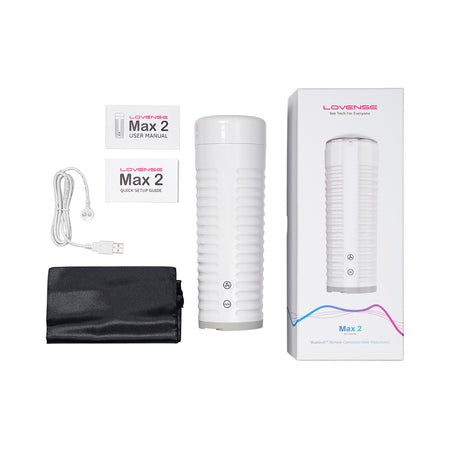 Lovense Max 2 Bluetooth App-Controlled Vibrating and Suction Masturbator (Neutral Sleeve) - Zateo Joy