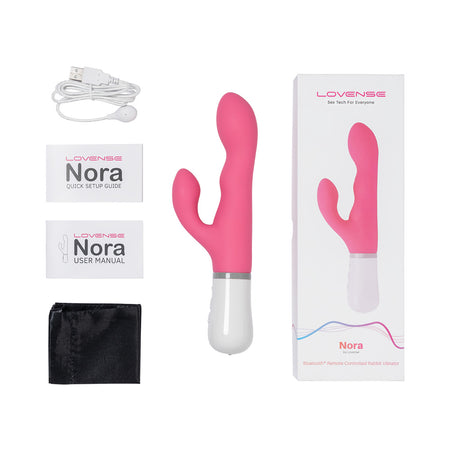 Lovense Nora Bluetooth Remote-Controlled Long-Distance Rabbit Vibrator - Zateo Joy