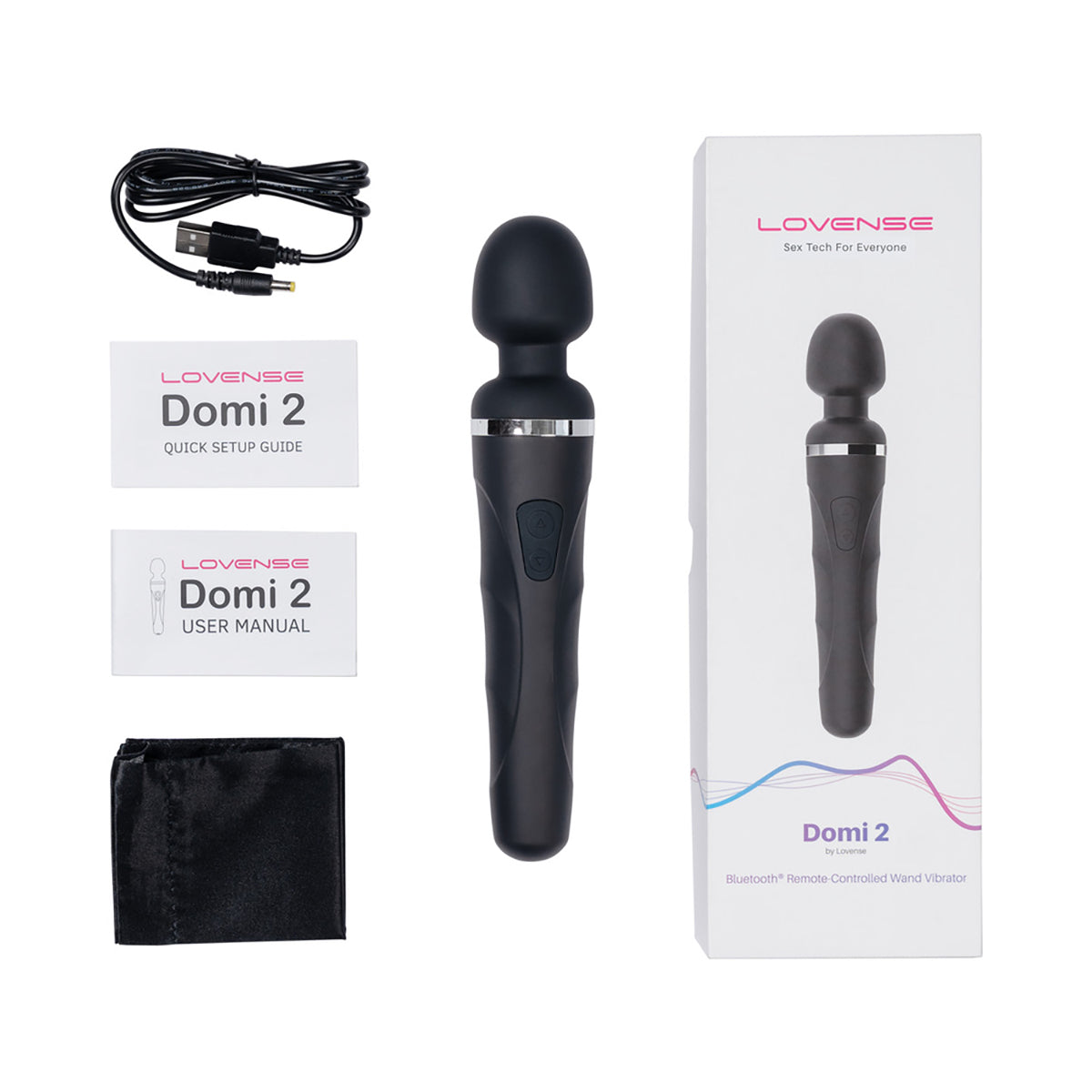 Lovense Domi 2 Bluetooth Programmable Wand Vibrator - Zateo Joy