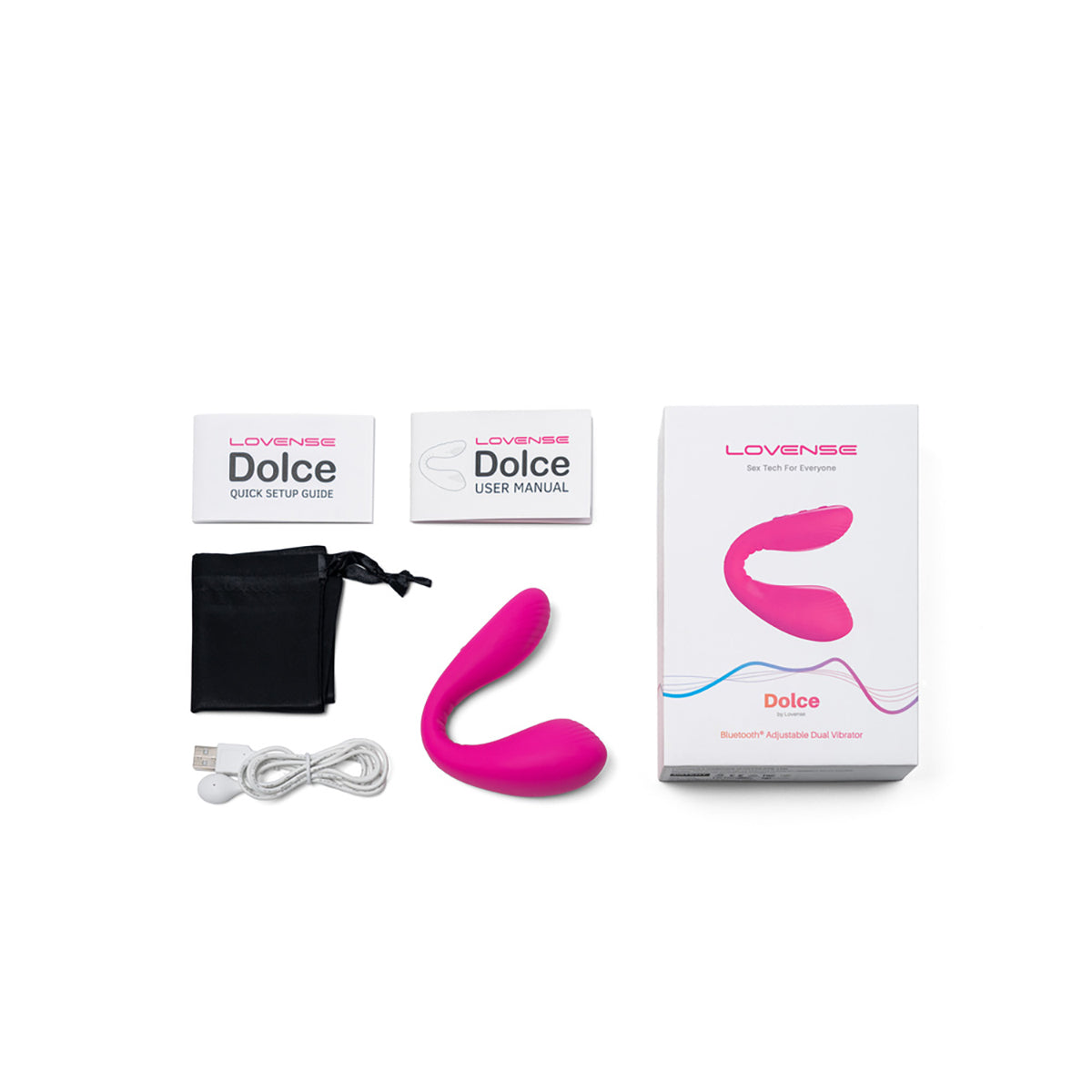 Lovense Dolce Bluetooth Adjustable Dual Vibrator - Zateo Joy