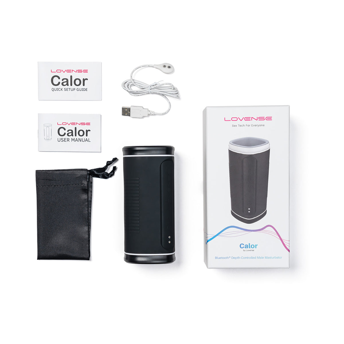 Lovense Calor Bluetooth Depth-Controlled Vibrating and Heating Masturbator - Zateo Joy
