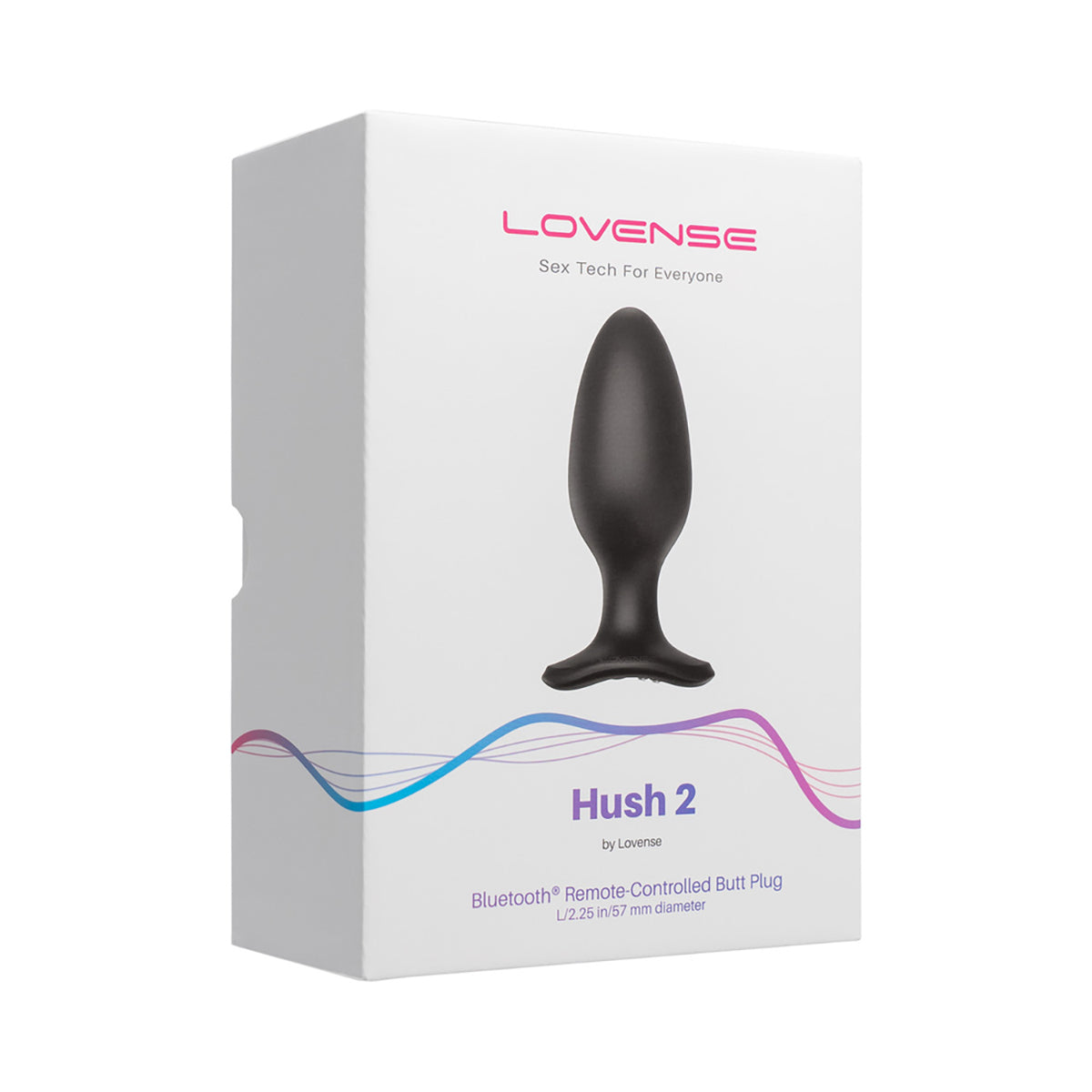 Lovense Hush 2 Bluetooth Remote-Controlled Vibrating Butt Plug L 2.25 in. - Zateo Joy