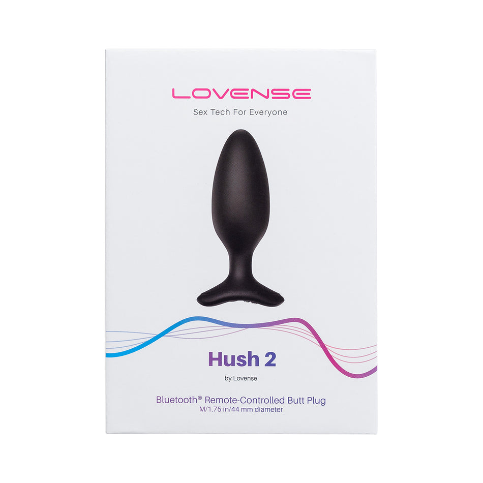 Lovense Hush 2 Bluetooth Remote-Controlled Vibrating Butt Plug M 1.75 in. - Zateo Joy