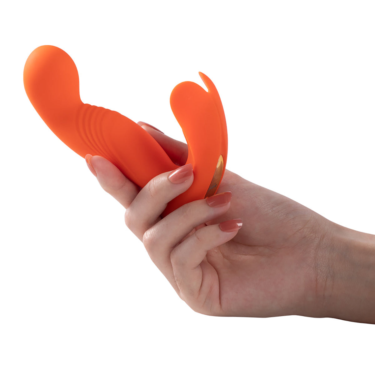 Honey Play Box Crave 3 G-spot Vibrator with Rotating Massage Head and Clit Tickler Orange - Zateo Joy